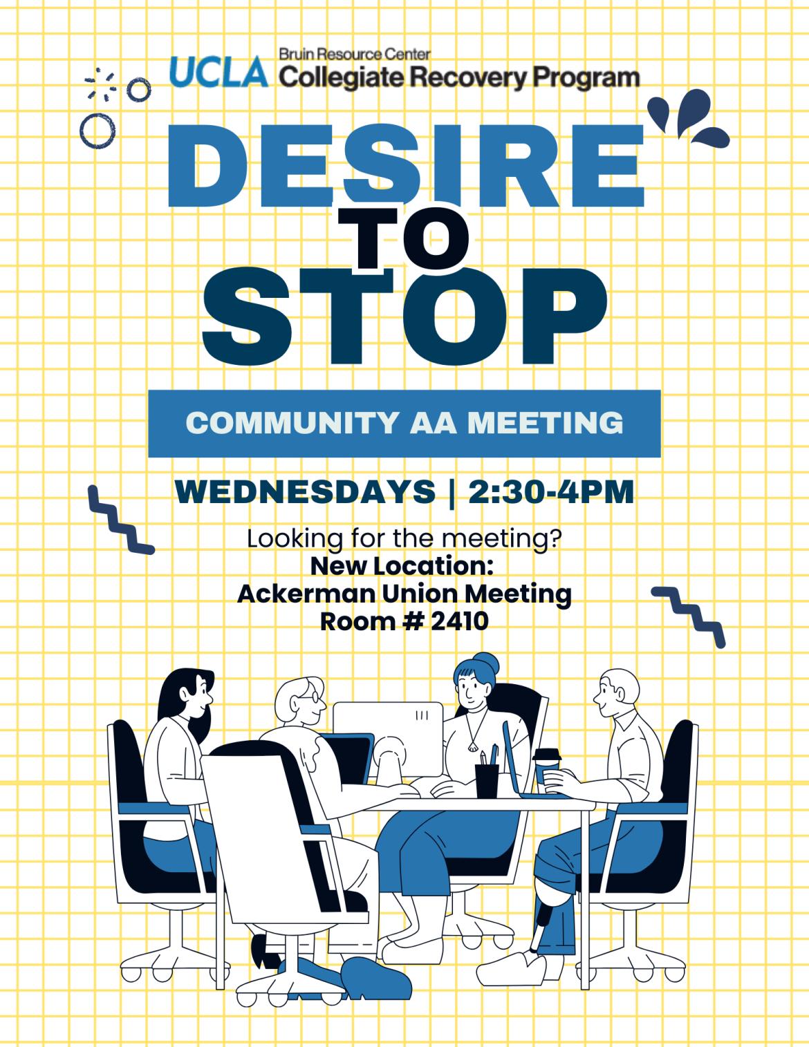 "Desire to Stop" Community Recovery Meeting on Wednesdays