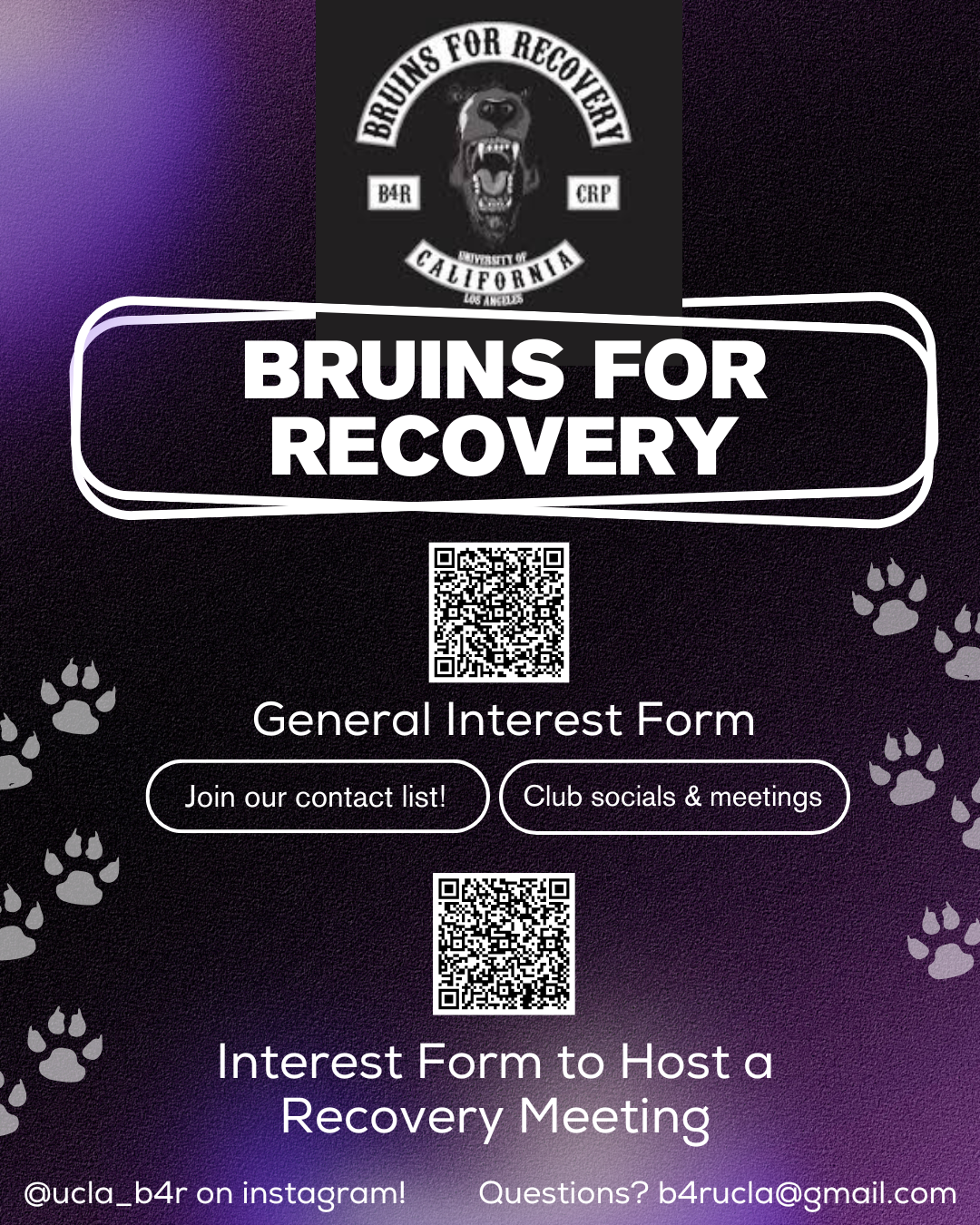 Bruins for Recovery Interest Form